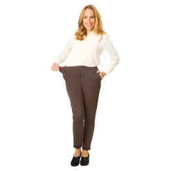 Damen Die moderne Hausfrau Komfort-Schlupfhose „Beatrice“ braun