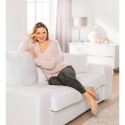 Damen Die moderne Hausfrau Komfort-Wärmehose bordeaux-melange