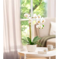 Die moderne Hausfrau Kunstpflanze "Weiße Orchidee"
