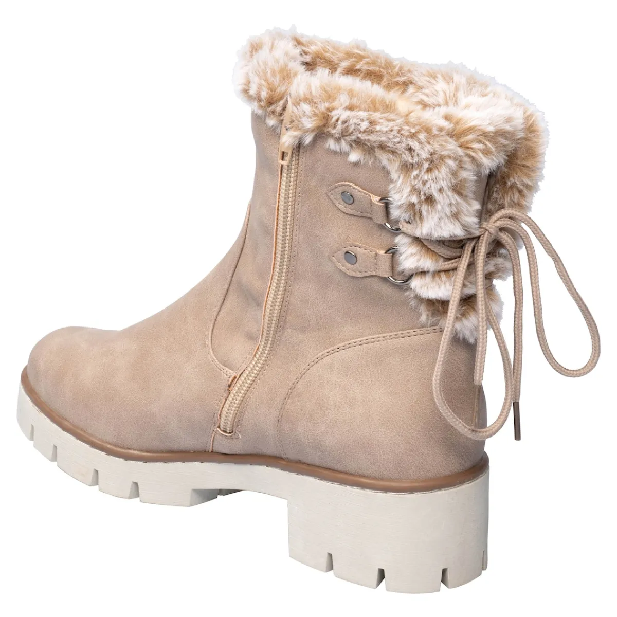 Damen Die moderne Hausfrau Kuschel-Boot „Beate“ taupe