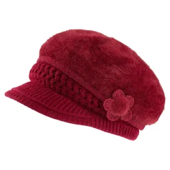 Damen Die moderne Hausfrau Kuschel-City-Mütze bordeaux