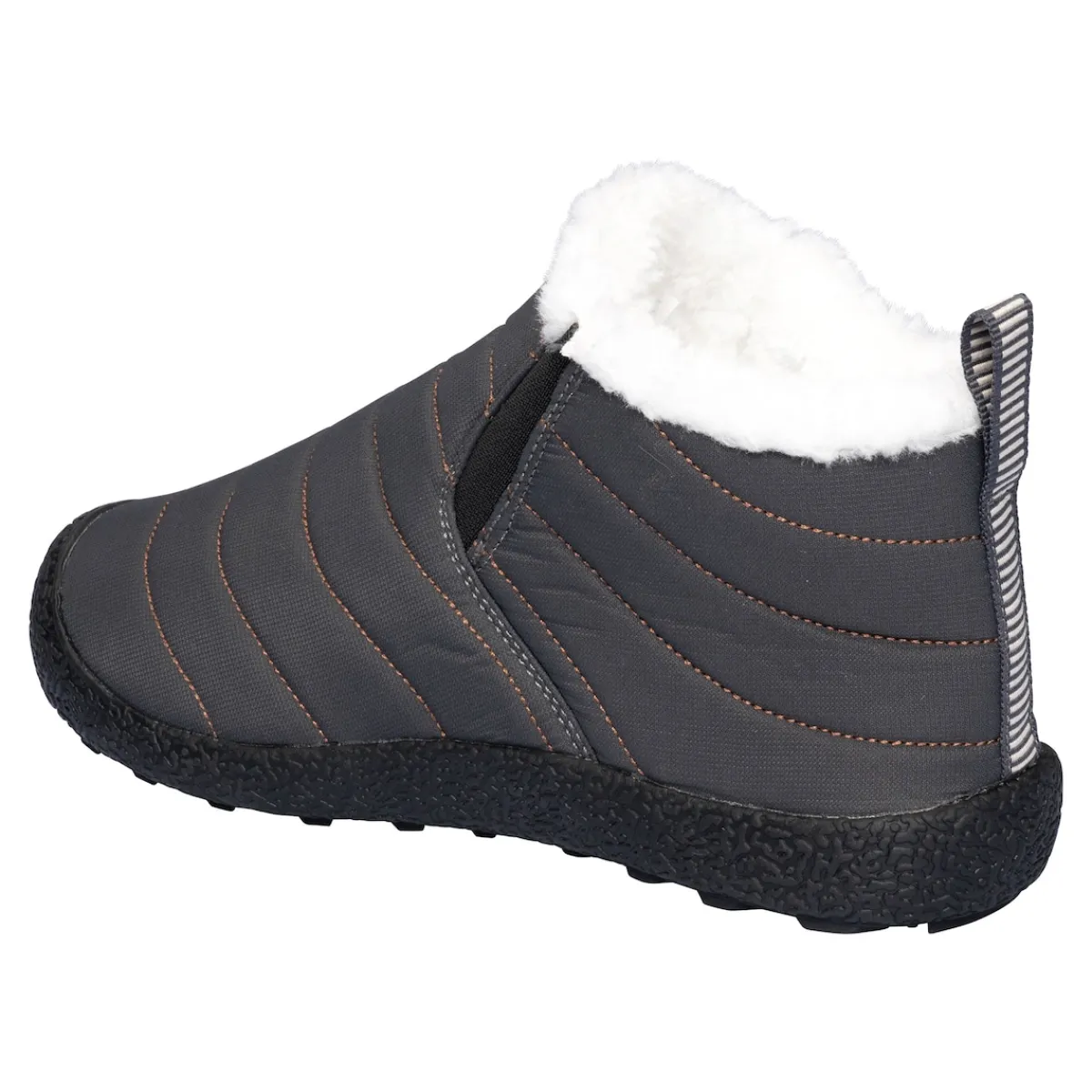 Damen Die moderne Hausfrau Kuschel-Kurzstiefelette „Flexi“ anthrazit