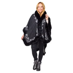 Damen Die moderne Hausfrau Kuschel-Poncho „Elegant“