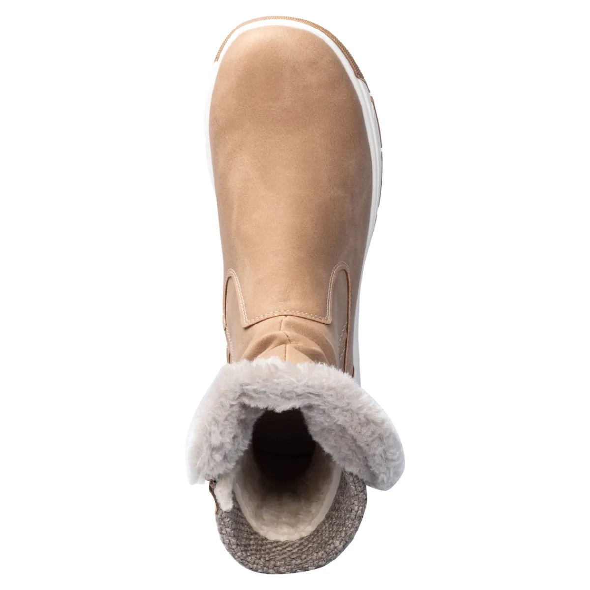 Damen Die moderne Hausfrau Kuschelstiefel „Flora“ taupe