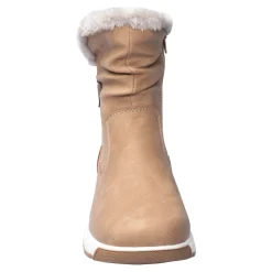 Damen Die moderne Hausfrau Kuschelstiefel „Flora“ taupe