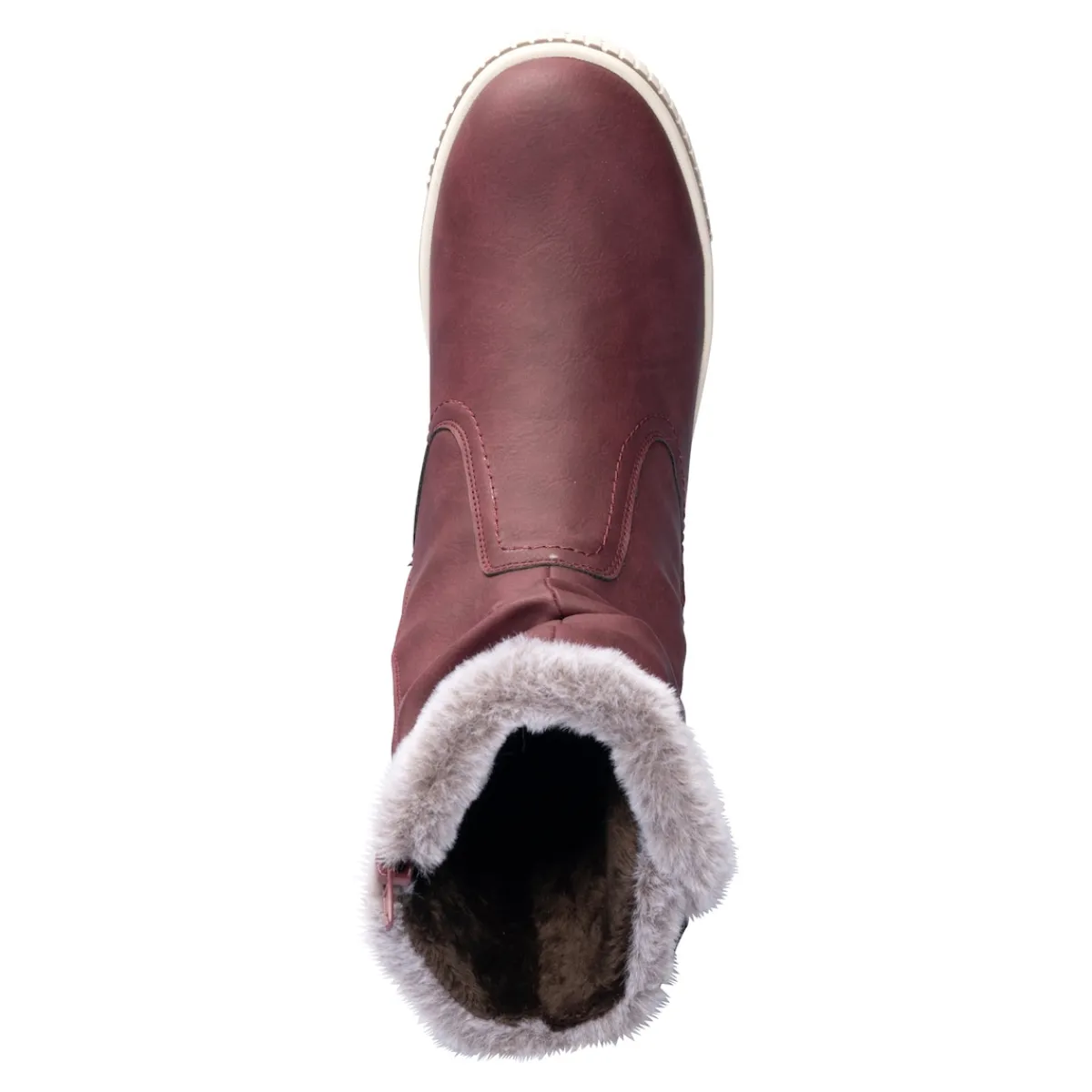 Damen Die moderne Hausfrau Kuschelstiefel „Florine“ bordeaux