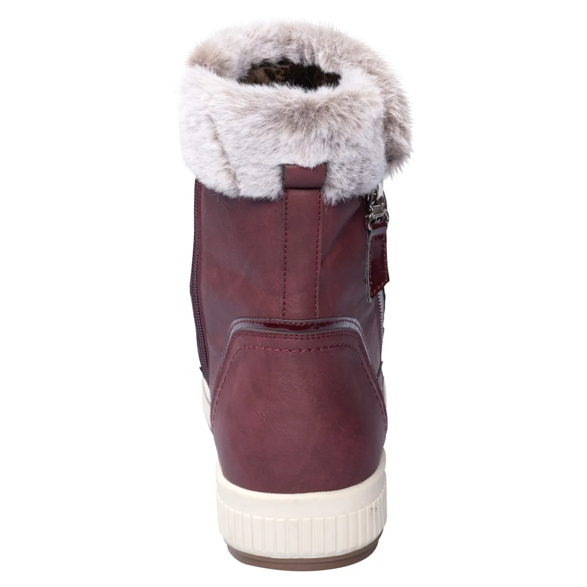 Damen Die moderne Hausfrau Kuschelstiefel „Florine“ bordeaux