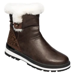 Damen Die moderne Hausfrau Kuschelstiefel "Katharina" mit Wolle braun