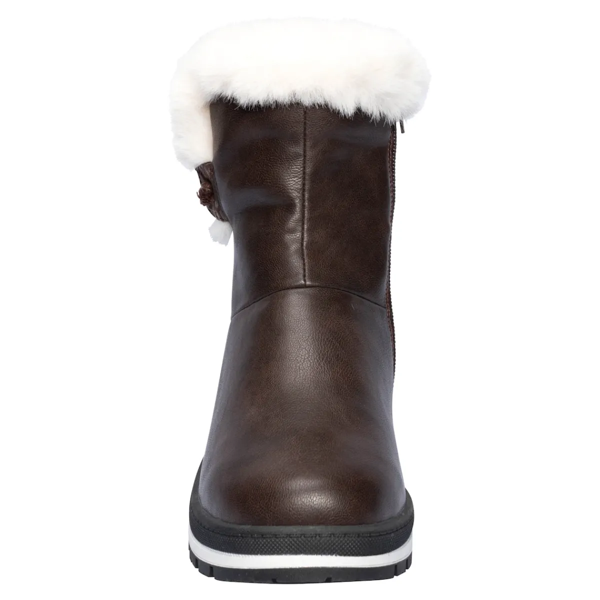 Damen Die moderne Hausfrau Kuschelstiefel "Katharina" mit Wolle braun