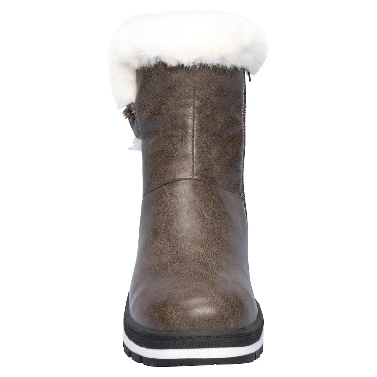 Damen Die moderne Hausfrau Kuschelstiefel "Katharina" mit Wolle taupe