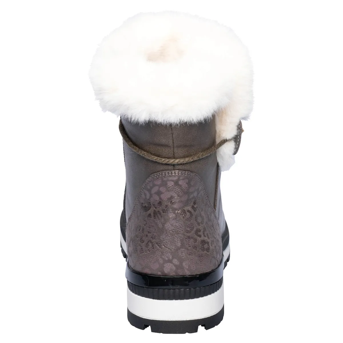 Damen Die moderne Hausfrau Kuschelstiefel "Katharina" mit Wolle taupe