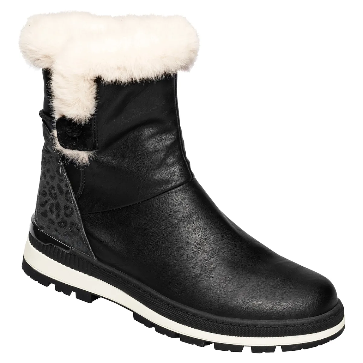 Damen Die moderne Hausfrau Kuschel-Stiefel mit Leder „Carina“