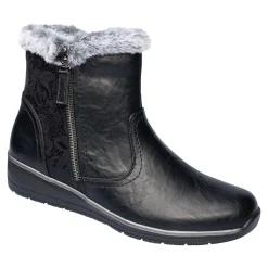 Damen Die moderne Hausfrau Kuschel-Stiefelette mit Leder „Mona“