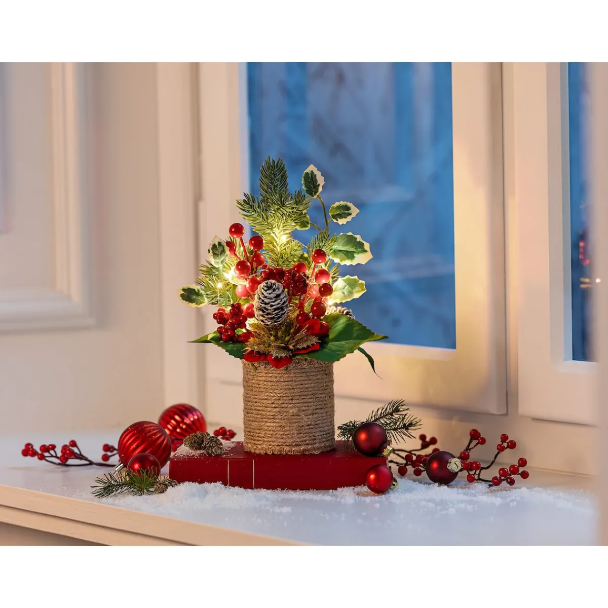 Die moderne Hausfrau LED-Adventsgesteck „Beeren“
