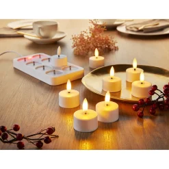Die moderne Hausfrau LED-Akku-Teelichter, 8 Stück