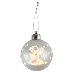 Die moderne Hausfrau LED-Christbaumkugel "betender Engel"