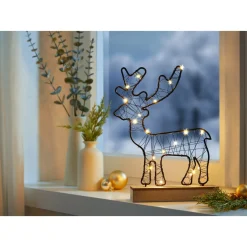 Die moderne Hausfrau LED-Dekofigur "Rentier" mit Standfuß