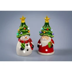 Die moderne Hausfrau LED-Dekofigur „Tannenhut“ Schneemann