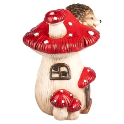 Die moderne Hausfrau LED-Dekofigur-Pilzhaus Igel