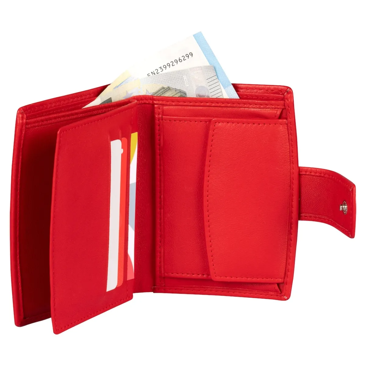 Damen Die moderne Hausfrau Lederbörse „Barbara“ rot