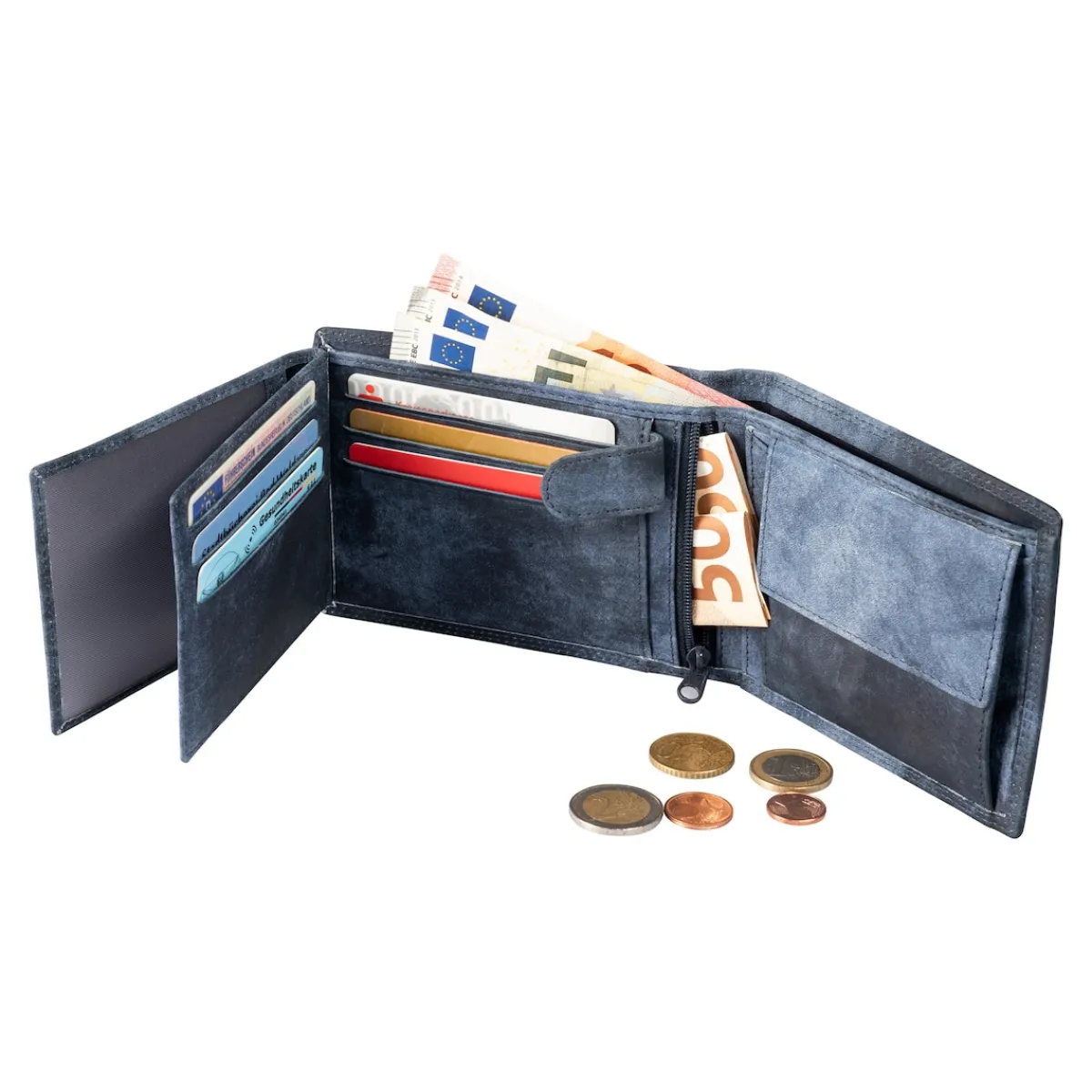 Damen Die moderne Hausfrau Lederbörse „Jeans“