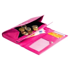 Damen Die moderne Hausfrau Lederbörse „Pusteblume“ pink