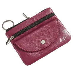 Damen Die moderne Hausfrau Leder-Schlüsseletui personalisiert mit Initialen