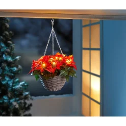 Die moderne Hausfrau LED-Hängekorb „Weihnachtsstern“