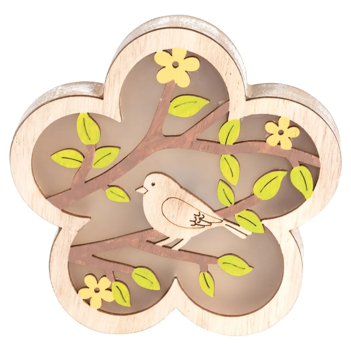 Die moderne Hausfrau LED-Holzdeko „Vogelzwitschern“