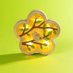 Die moderne Hausfrau LED-Holzdeko ­„Vogelzwitschern“