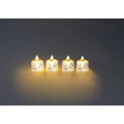 Die moderne Hausfrau LED-Teelichter „Diamond“, 4 Stück