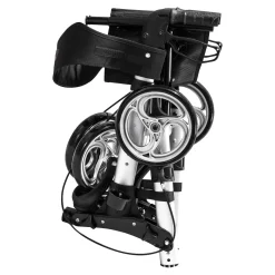 Die moderne Hausfrau Leichtgewicht-Rollator Premium, Aluminium AT51006 + Transporttasche mit Rollen