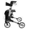 Die moderne Hausfrau Leichtgewicht-Rollator Premium, Aluminium, mit Rückengurt und Tasche - AT51006 silber