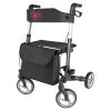 Die moderne Hausfrau Leichtgewicht-Rollator Premium, Aluminium, mit Rückengurt und Tasche - AT51006 anthrazit