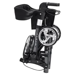 Die moderne Hausfrau Leichtgewicht-Rollator Premium, Aluminium, mit Rückengurt und Tasche - AT51006 anthrazit