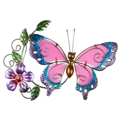 Die moderne Hausfrau Leucht-Wanddeko "Schmetterling" rosa