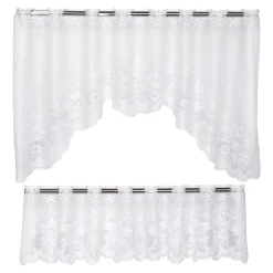 Die moderne Hausfrau M-Bogen-Gardine „Blütentraum“, 2-teilig