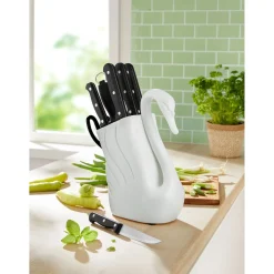 Die moderne Hausfrau Messerblock „Schwan“