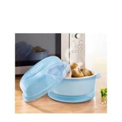 Die moderne Hausfrau Mikrowellen-Kartoffelgarer "Maxi", 3-teilig blau