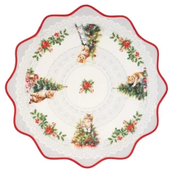 Die moderne Hausfrau Mitteldecke „Katzenweihnacht“