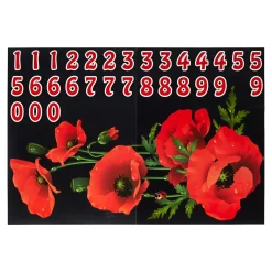 Die moderne Hausfrau Mülltonnen-Aufkleber Mohnblumen