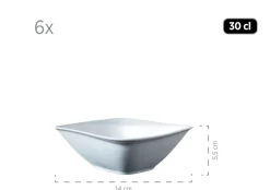 Die moderne Hausfrau Müslischalen 14 cm, Porzellan LA MUSICA