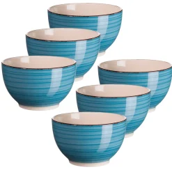 Die moderne Hausfrau Müslischalen-Set, Steingut LUMACA Dunkelblau