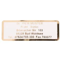 Die moderne Hausfrau Namensaufkleber "Schrifttyp A" gold