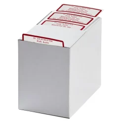 Die moderne Hausfrau Namensaufkleber "Schrifttyp A" rot