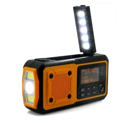 Die moderne Hausfrau Notfalldigitalradio mit Solarpanel