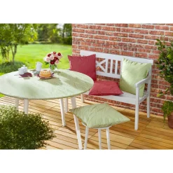 Die moderne Hausfrau Outdoor-Jacquard-Kissenhülle zartgrün