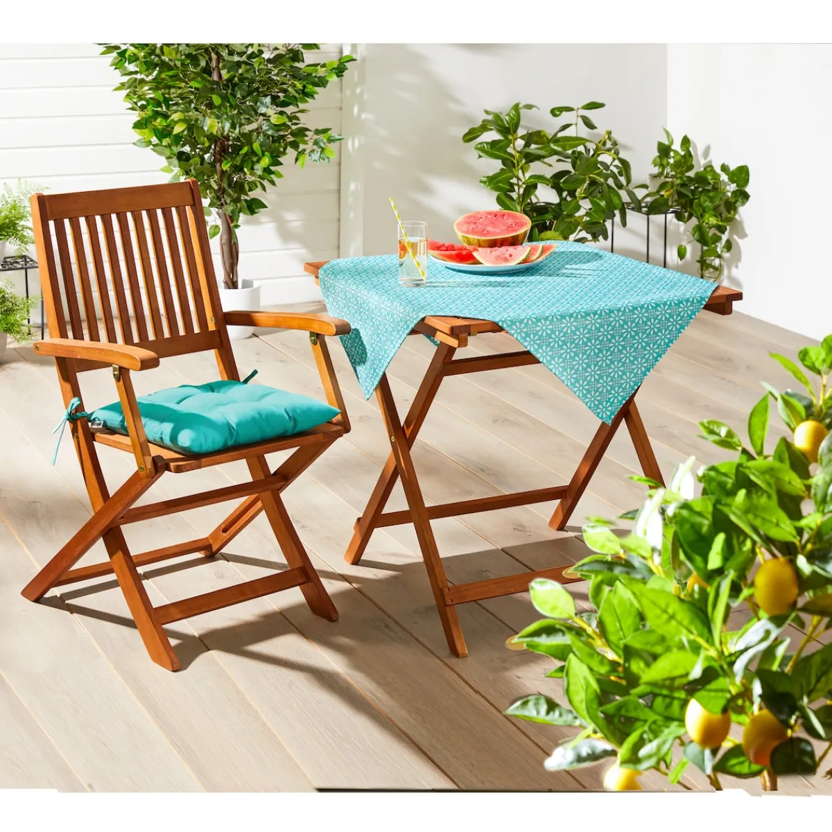 Die moderne Hausfrau Outdoor-Mitteldecke „Fleur“, 85x85 cm