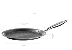 Die moderne Hausfrau Palatschinkenpfanne, Edelstahl Hestia 1 x Pfanne