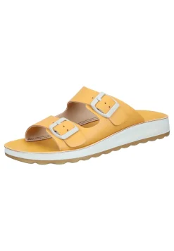 Damen Die moderne Hausfrau Pantoletten gelb